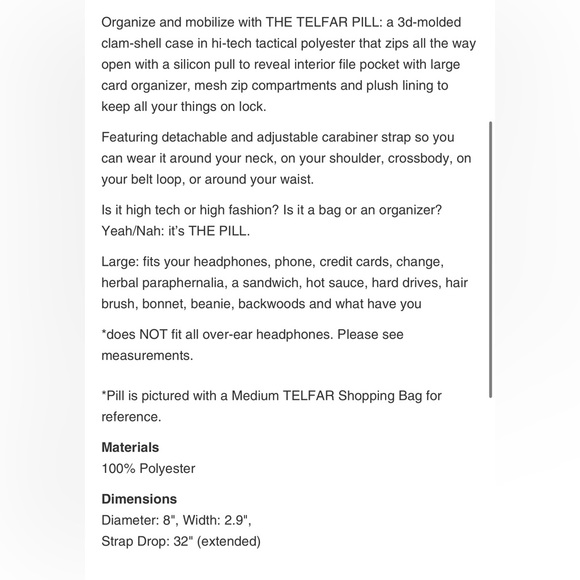 Telfar- The Large Pill Black NWT - Picture 3 of 12